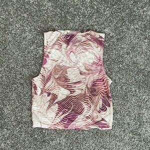 Forever 21 Pink & Cream Swirl Tank Top
